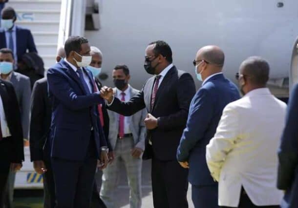 Mohamed Hamdan Daglo Hemetti arrives in Addis Ababa on January 22, 2022