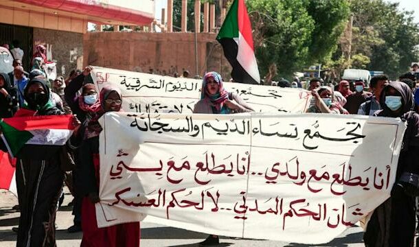 Women take pat in anti coup protest