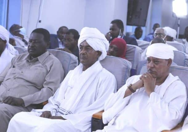Bashir Adam Rahama attend the signing of controversial intitiative for democratic transition on April 19, 2022