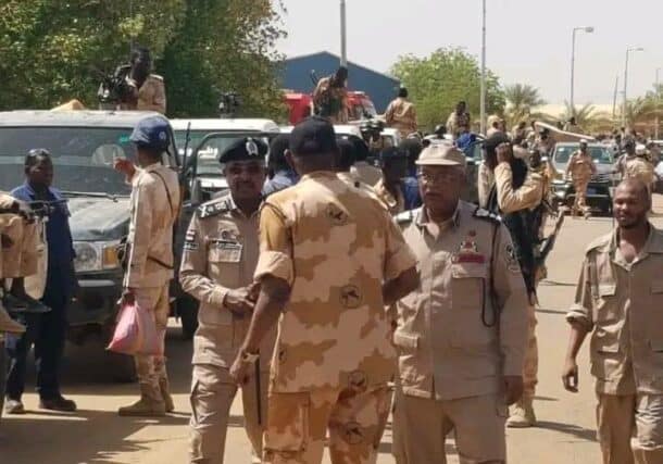 Central Reserve Forces deployed in Khartoum on April 29, 2023
