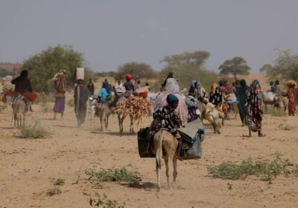Refugees from Darfur region newly arrived in Chad look for space to settle near the border area in Goungour, Chad May 8, 2023. (Reuters photo)