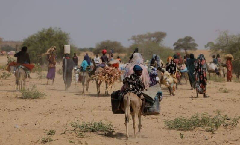 Refugees from Darfur region newly arrived in Chad look for space to settle near the border area in Goungour, Chad May 8, 2023. (Reuters photo)