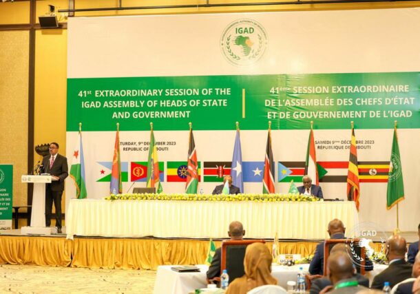 IGAD 41th Extraordinary meeting of the heads of state and government in Djibouti on December 9, 2023 (IGAD photo)