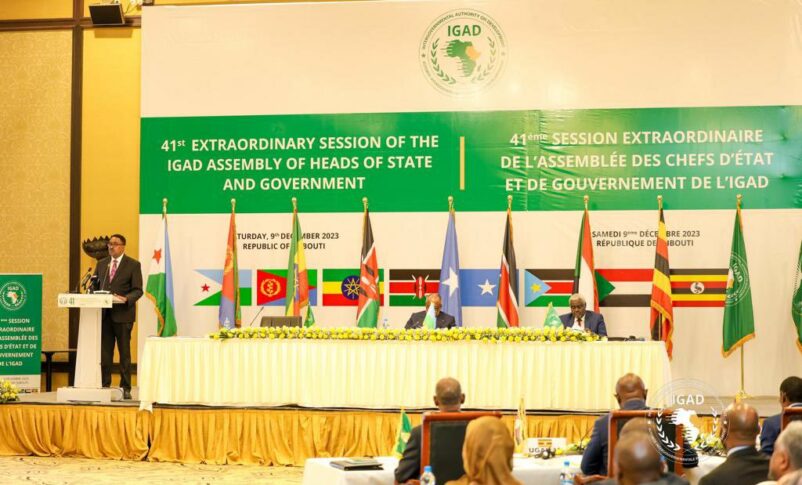 IGAD 41th Extraordinary meeting of the heads of state and government in Djibouti on December 9, 2023 (IGAD photo)