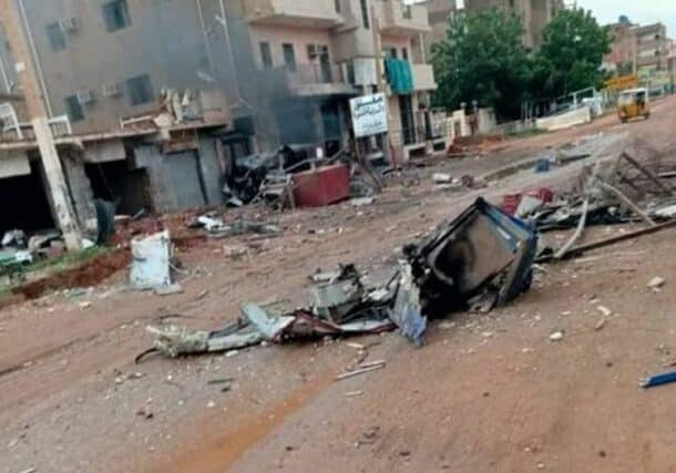 Damage caused by indiscriminate shelling in Omdurman, on August 29, 2024