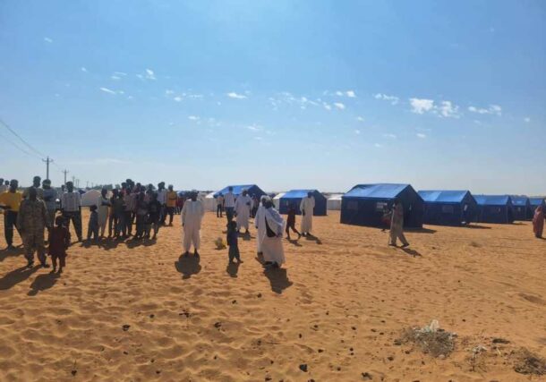 مخيمات جديدة للنازحين من دارفور فى بلدة العفاض شرقي الدبة في 2 نوفمبر 2025